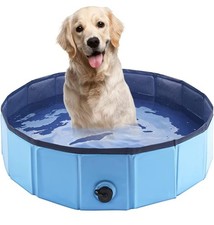 Dog Pet Swimming Paddling Water Pool 80×30 Foldable Portable Cool Outdoor Garden