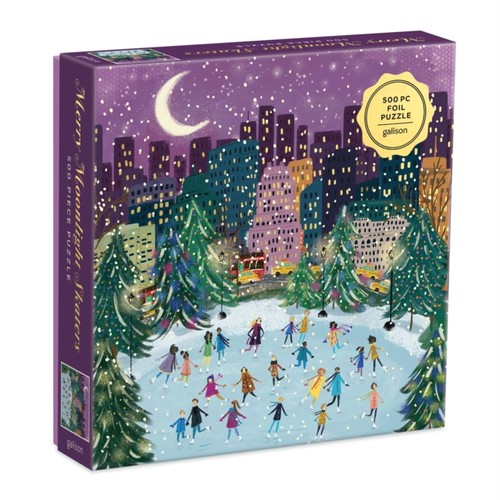 Merry moonlight skaters - moonlight,