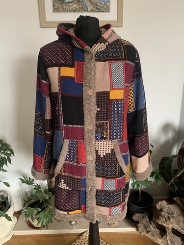 Vintage style patchwork - style, hooded