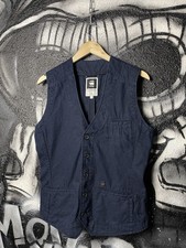 G Star RAW Correct Lens Gilet Dark Blue Cotton Vest Men’s Size M