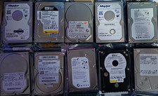 10 x Vintage SATA Hard Disk Drives Job Lot good working drives