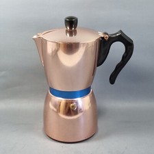 Vintage Brevettato Stove Top Espresso Coffee Maker Pink Anodised Percolator MCM