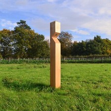 Solid Oak Illuminated Bollard, LED Light, IP65 rated