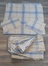 VINTAGE NEXT DOUBLE DUVET SET, OXFORD PILLOWCASES & CURTAINS 67"×54" IMMACULATE
