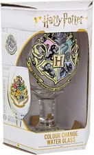 Harry Potter Hogwarts Crest Colour Change Drinking Glass Gift -New- Damaged Box