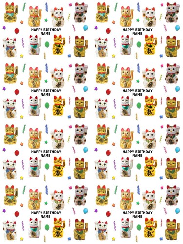 Lucky waving cats personalised - cats,