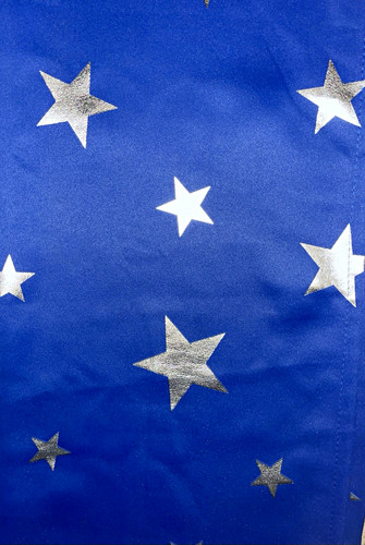 Blue silver stars - blue/silver, x