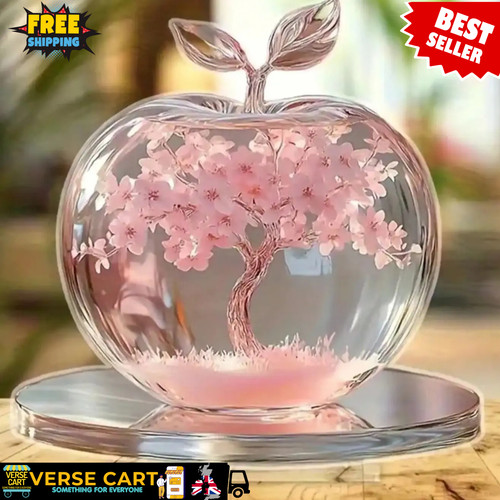 Crystal apple figurine - apple,