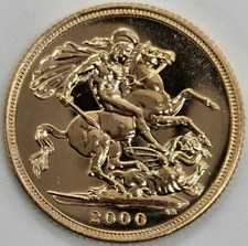 Queen Elizabeth II 2000 Millennium Gold Sovereign 