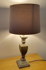 Distressed Grey Shabby Chic Table Lamp Base - Fully Working -  Home Decor