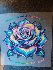 Rose Quote Heat Transfer Iron