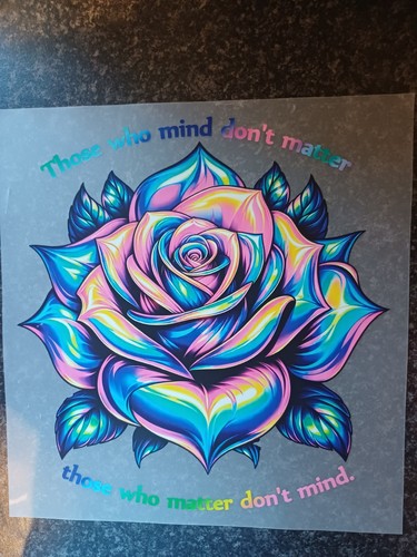 Rose quote heat transfer iron - rose,