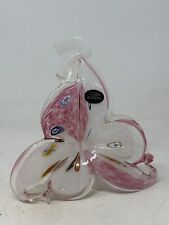 Italian Hand Blown Glass Flower By Murano