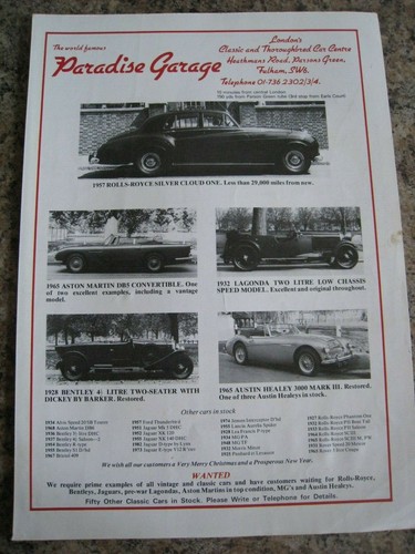 Paradise garage classic car - paradise,