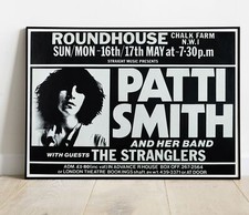 Patti Smith / The Stranglers Concert Tour Poster - Live Up To 36"