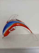 Glass dolphin figurine