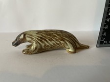 Rare Vintage Tremar UK Studio Pottery Clay Handmade Animal Figurine Badger