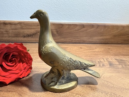 Vintage solid brass pigeon - solid,