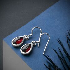 Pear Cut Garnet Sterling