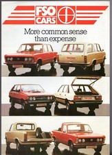FSO Range 1984-1986 UK Market Foldout Sales Brochure 1300 1500 Pick-Up Polonez
