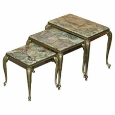 LOVELY NEST OF THREE BRASS &