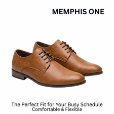 MENS TAN LEATHER DERBY SHOES