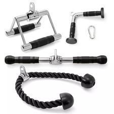 5PCS Cable Machine Attachment Set LAT Pulldown Attachments Home Gym UK