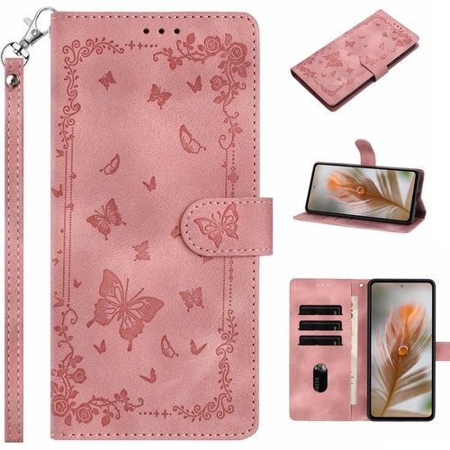 Butterfly leather wallet phone - wallet,