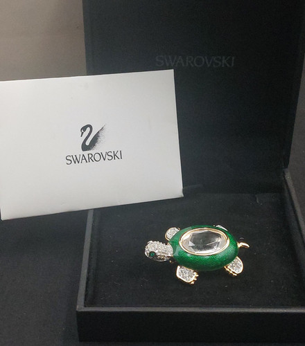 Swarovski turtle brooch - swarovski,