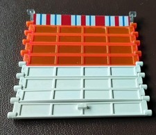 Lego 4218 Trans Neon Orange And White Garage Roller Door Section with Handle
