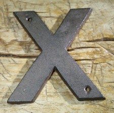 Cast Iron Industrial LETTER X