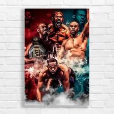 Powerful UFC Fighter Portrait Canvas Print Large Picture Wall Art