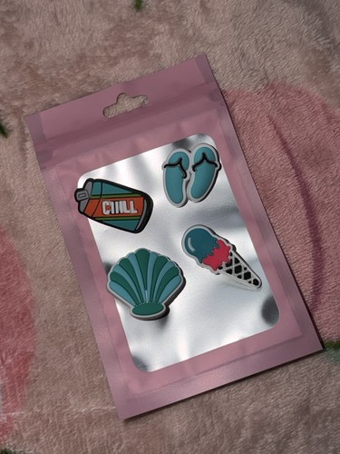 Summer themed croc charms - summer,