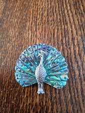 Vintage peacock brooch. Mother