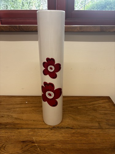 Vintage tall cylinder vase - tall,