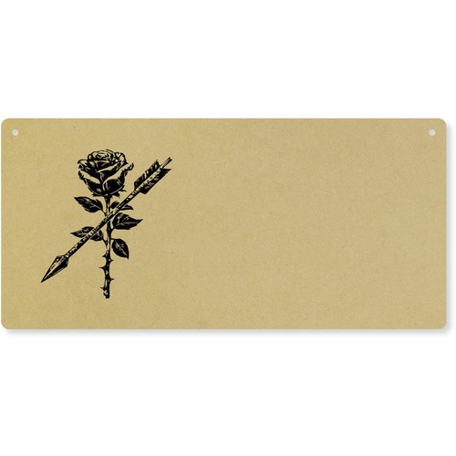 Rose with arrow - arrow', wooden