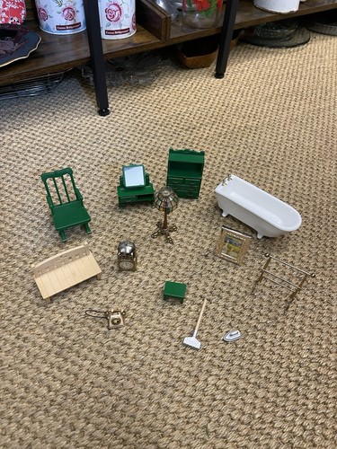 Vintage dolls house furniture - dolls,