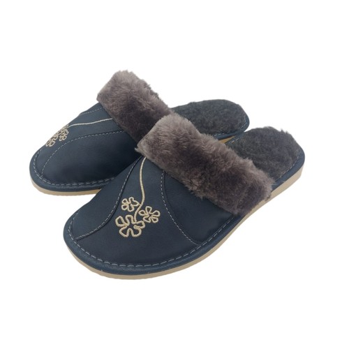 Womens navy blue - navy, leather