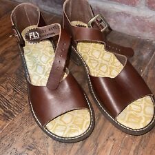 Fly London Brown Strap Heel Sandal Worn Once 