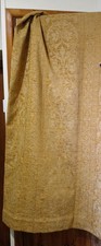 Vntge M&S Tapestry Type Heavy Curtains Antique Gold 82Wx60" Lined Clean VGC wgtd