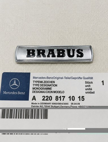 Silver brabus car side emblem - silver,