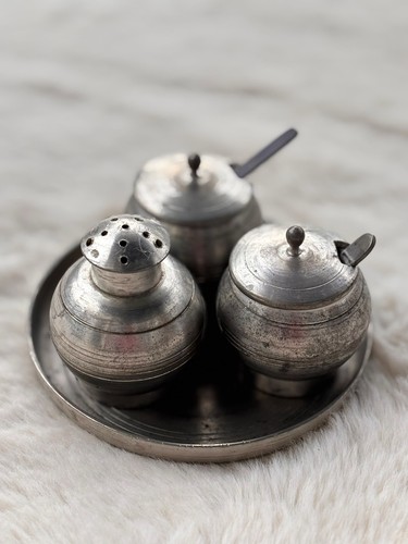 Antique silver plated pewter - plated,