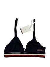 Tommy Hilfiger Women’s Triangle Bralette Bikini Navy Top - M