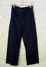 Maeve Navy Cropped Straight