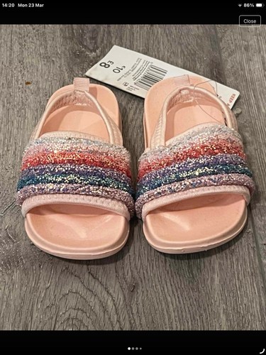 Nwt glitter rainbow sandals - nwt,