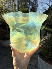 Antique Powell Walsh Flower Art Nouveau Vaseline Oil Lamp Shade