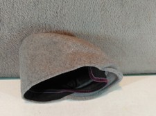 Vintage Grey Felt Flat Cap Lined Minor Damage Good Quality 57.5 cm Approx Adjust