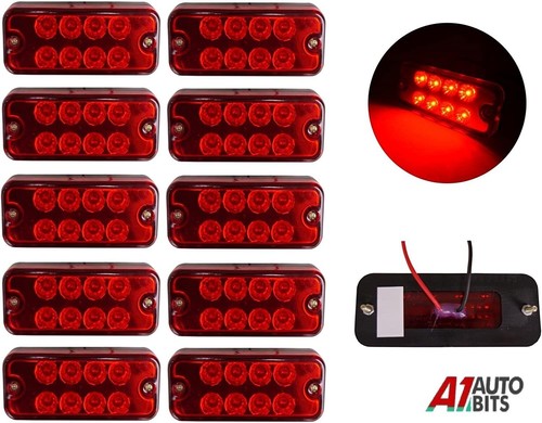 10x red rear side marker - 10x,