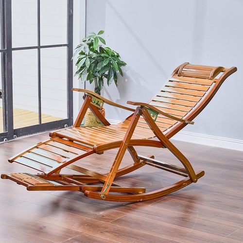 Folding bamboo recliner wooden - recliner,