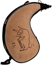- Spanish Leather Wine Bota Water Canteen Kidney Shape